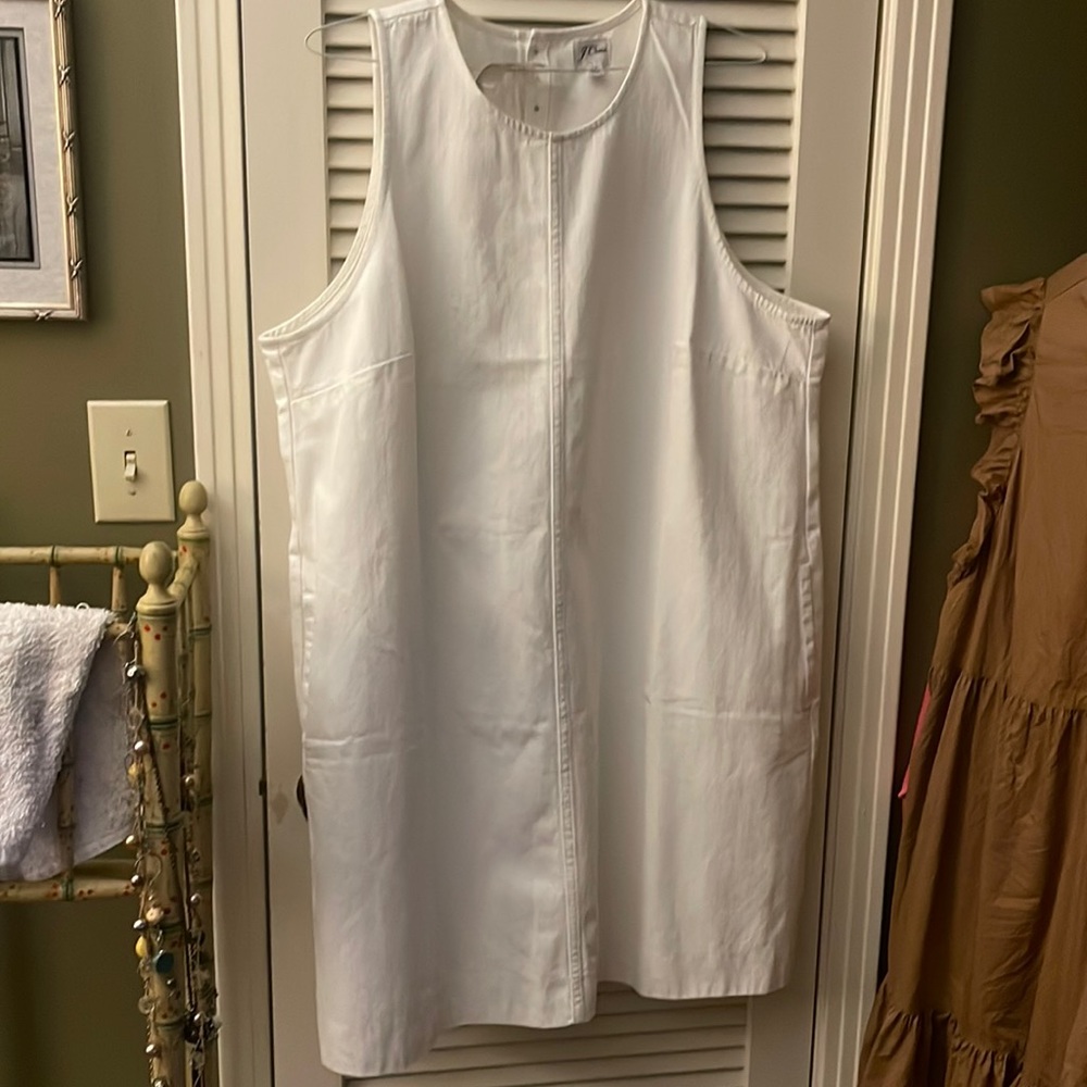 J Crew white denim sleeveless dress size 22